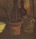 Still Life with Paintbrushes in a Pot