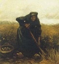 Woman Lifting Potatoes