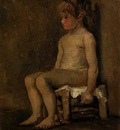 Nude Study of a Little Girl, Seated