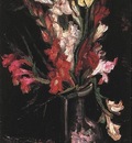 Vase with Red Gladioli