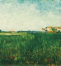 Farmhouses in a Wheat Field Near Arles