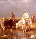 Adolf Schreyer Arabs Watering Their Horses