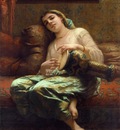 Charles Landelle Algerian Woman Playing A Darbouka