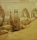 David Roberts Colossal Figures In Front Of The Great Temple Of Abu Simbel
