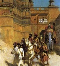 Edwin Lord Weeks The Maharahaj Of Gwalior Before His Palace