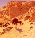 Eugene Alexis Girardet Caravan In The Desert