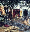 Frederick Arthur Bridgman An Arab Courtyard