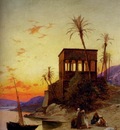 Hermann David Salomon Corrodi The Kiosk Of Trajan Philae On The Nile