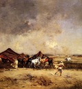 Victor Pierre Huguet Arab Encampment