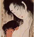 Utamaro Yama uba and Kintaro %28with a Wine Cup%29