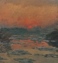 Sunset on the Seine in Winter [1880]