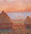 Grainstacks at Giverny, Sunset [1888 1889]