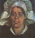 female peasants head, with white coif, nuenen