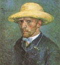 self portrait with straw hat, paris
