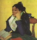 larlesienne madame ginoux with books, arles