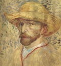 self portrait with straw hat, paris