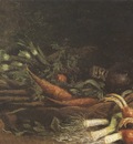 still life with basket of vegetables, nuenen