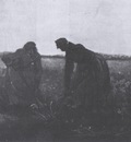 two female peasants digging, nuenen