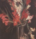 vase with red gladioli, paris
