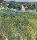vineyard with view to auvers, auvers sur oise