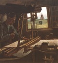 weaver, near a open windows, nuenen