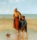 Israels Jozef Sailing the boat at sea Sun