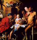 Jordaens Jacob A satyr and a peasant family Sun