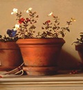 Larson Jeffrey 2001 Potted Flowers 18by24in