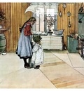 ls Larsson 1894 The Kitchen watercolor