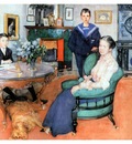 ls Larsson 1902 Hakon, Daga and Edgar watercolor