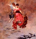 Leloir Alexandre Louis A Chariot Of Swallows