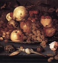 still life dish fruit