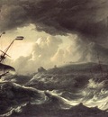 BACKHUYSEN Ludolf Ships Running Aground In A Storm