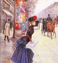 Beraud Jean Jeune Femme Traverrsant Le Boulevard
