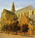 berckheyde gerrit 1638 to 1698 the exterior of the church of saint bavo in harlem snd 1666 o p