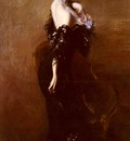 Boldini Giovanni Portrait Of madame Pages In Evening Dress
