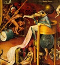 Bosch Lustarnas tradgard detail from Right wing, Bird Heade