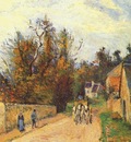 pissarro mailcoach, road from ennery to the hermitage