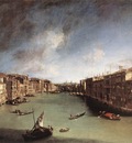 CANALETTO Grand Canal Looking Northeast From Palazo Balbi Toward The Rialto Bridge