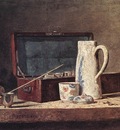 Chardin Still Life with Pipe an Jug