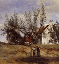 Corot An Orchard at Harvest Time