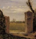 Corot Boid Guillaumi near Rouen A Gate Flanked by Two Posts