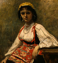 Corot Italian Girl, c  1871 1872, Detalj 1, NG Washington