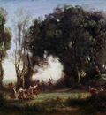Corot Morning, the Dance of the Nymphs, ca 1850, Louvre