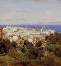 Corot View of Genoa from the Promenade of Acqua Sola