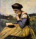 Corot Woman reading in a landscape 1869 The Metropolitan Mus