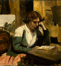 Corot Young Girl Reading, 1868 1870, NG Washington