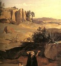 COROT HAGAR IN THE WILDERNESS, DETAIL, 1835, OIL ON CANVAS