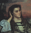 Courbet Portrait of Gabrielle Borreau The Dreamer , 1862, o