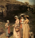 Courbet The Ladies of the Village Giving Alms to a Cowherd i